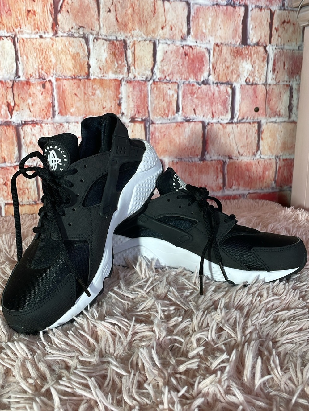 Nike Huarache Black and White Sneakers